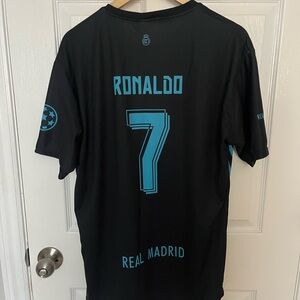 Madrid Cristiano Ronaldo #7 Black Jersey | Fly Emirates